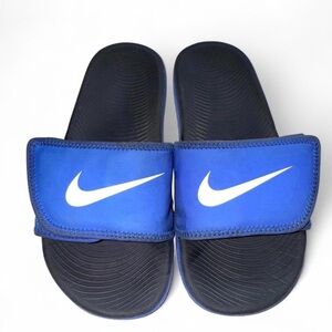 Nike Kawa Adjust Kids Slides Racer Blue Size 2Y
